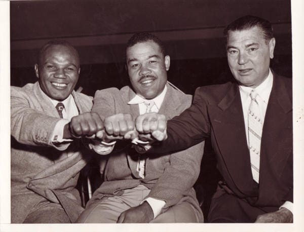 1956 American Boxing Champions JACK DEMPSEY & JOE LOUIS Glossy 8x10 Photo 