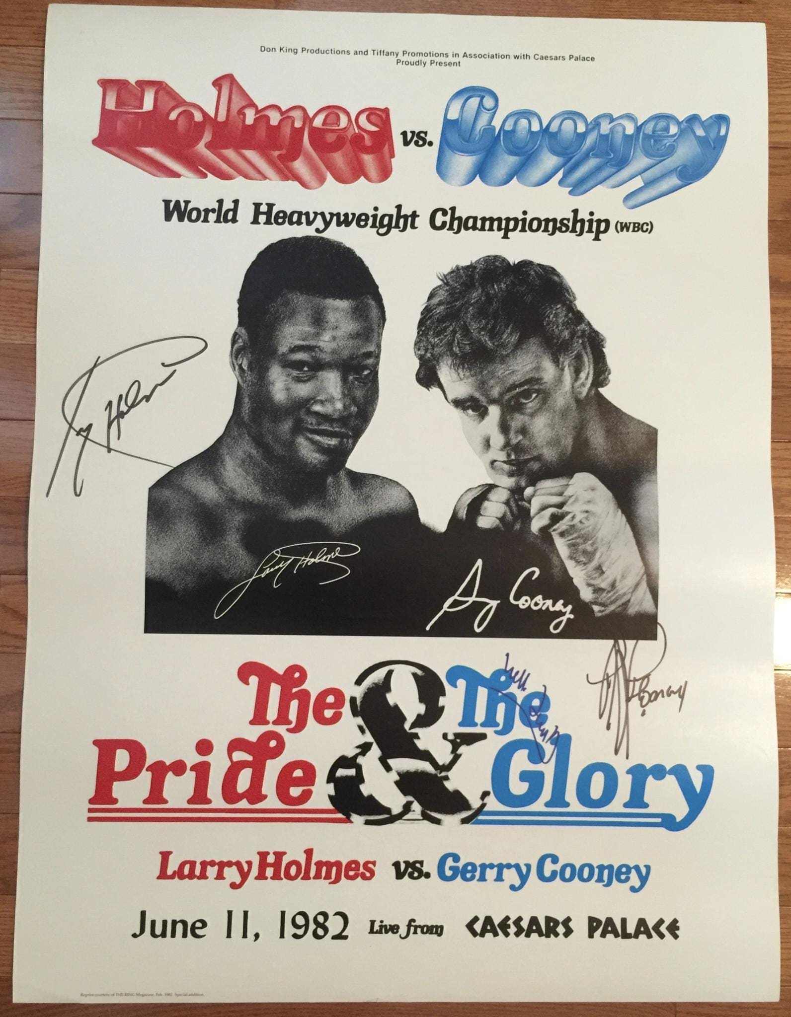 Holmes Larry Holmes vs Gerry Cooney Original Boxing Poster