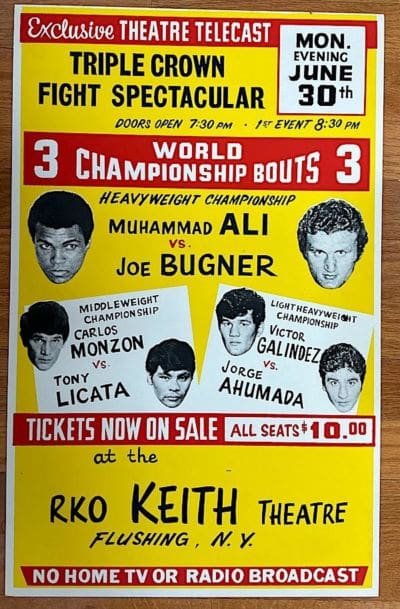 Ali – Muhammad Ali vs Joe Bugner Closed Circuit Cardboard Poster For